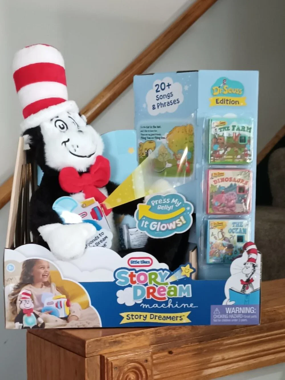 NEW Little Tikes Story Dreamers Cat in the Hat Plush Story Books Audio Toy
